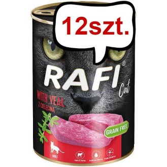 Rafi Cat Adult Cielęcina Mokra Karma dla kota op. 400g Pakiet 12szt.