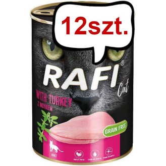 Rafi Cat Adult Indyk Mokra Karma dla kota op. 400g Pakiet 12szt.