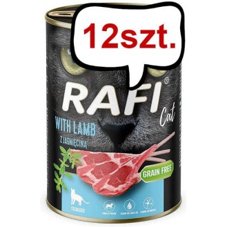 Rafi Cat Adult Sterilised Jagnięcina Mokra Karma dla kota op. 400g Pakiet 12szt.