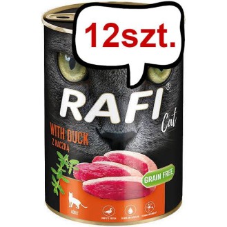 Rafi Cat Adult Kaczka Mokra Karma dla kota op. 400g Pakiet 12szt.