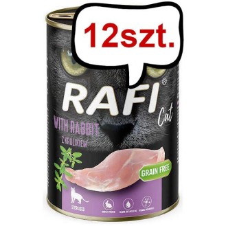 Rafi Cat Adult Sterilised Królik Mokra Karma dla kota op. 400g Pakiet 12szt.