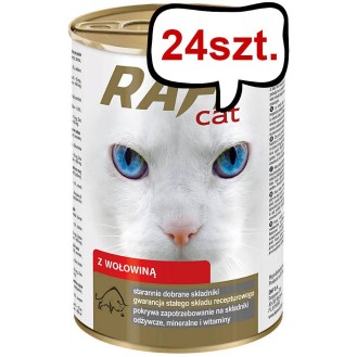 Rafi Adult Wołowina Mokra Karma dla kota op. 415g Pakiet 24szt.