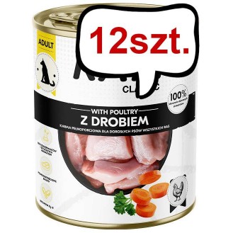 Rafi Classic Dog Drób Mokra Karma dla psa op. 800g Pakiet 12szt.
