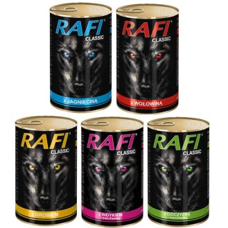 Rafi Classic Pakiet degustacyjny Mokra Karma dla psa op. 5x1240g