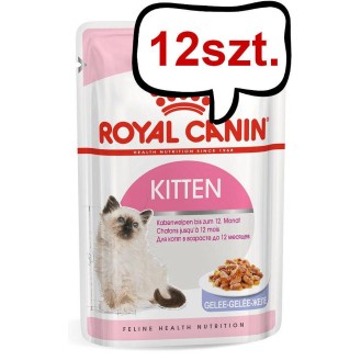 Royal Canin Kitten w galaretce Mokra Karma dla kociąt op. 85g Pakiet 12szt.