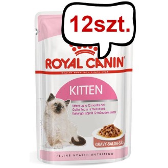 Royal Canin Kitten w sosie Mokra Karma dla kociąt op. 85g Pakiet 12szt.