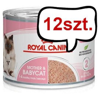 Royal Canin Mother&Babycat Mousse Mokra Karma dla kociąt op. 195g Pakiet 12szt.