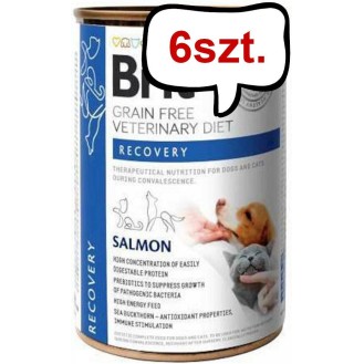 Brit Veterinary Diet Recovery Salmon Mokra Karma dla psa i kota op. 400g Pakiet 6szt.
