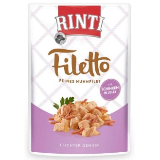 Rinti Filetto Kurczak z szynką w galaretce Mokra Karma dla psa op. 100g