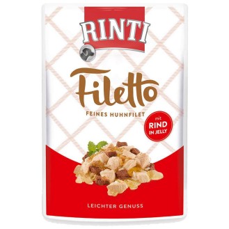 Rinti Filetto Kurczak z wołowiną w galaretce Mokra Karma dla psa op. 100g