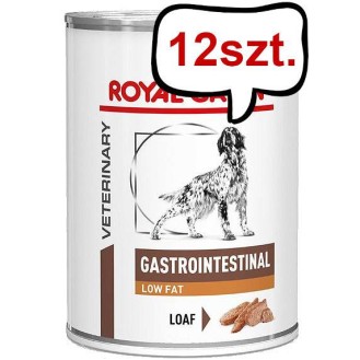 Royal Canin Vet Gastro Intestinal Low Fat Mokra Karma dla psa op. 420g Pakiet 12szt.