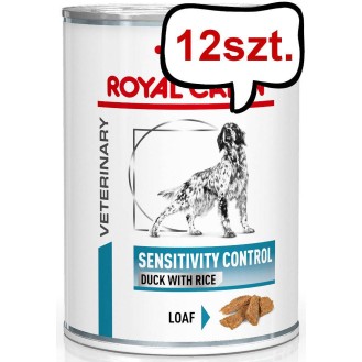 Royal Canin Vet Sensitivity Control Duck&Rice Mokra Karma dla psa op. 410g Pakiet 12szt.