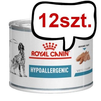 Royal Canin Vet Hypoallergenic Mokra Karma dla psa op. 200g Pakiet 12szt.