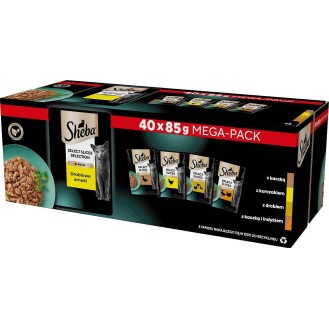 Sheba Select Slices Selection Drobiowe Smaki w sosie Mokra Karma dla kota op. 40x85g