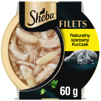 Sheba Fillets Adult Naturalny Szarpany Kurczak Mokra Karma dla kota op. 60g