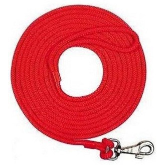 Chaba Smycz treningowa linka dla psa rozm. 8mm/5m kolor czerwony WYPRZEDAŻ