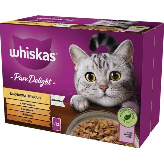 Whiskas Adult Drobiowe Frykasy w galaretce Mokra Karma dla kota op. 12x85g