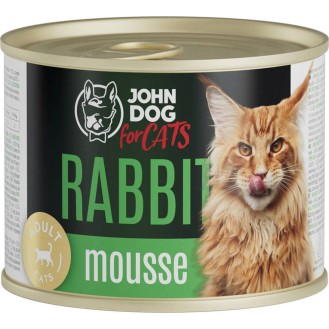 John Dog Adult Rabbit Mousse Mokra Karma dla kota op. 200g