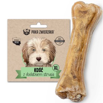 Paka Zwierzaka Kość z dodatkiem strusia rozm. XL dł. 17 cm
