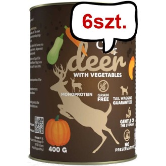 Syta Micha Chef Deer Mokra Karma dla psa op. 400g Pakiet 6szt.