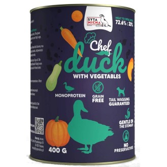 Syta Micha Chef Duck Mokra Karma dla psa op. 400g