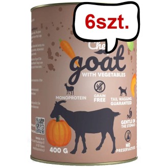 Syta Micha Chef Goat Mokra Karma dla psa op. 400g Pakiet 6szt.