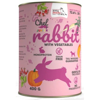 Syta Micha Chef Junior Rabbit Mokra Karma dla psa op. 400g