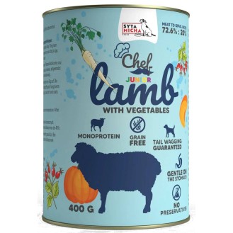 Syta Micha Chef Junior Lamb Mokra Karma dla psa op. 400g