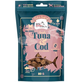 Syta Micha Fish&Seafood Przysmaki Tuńczyk z dorszem dla psa op. 80g
