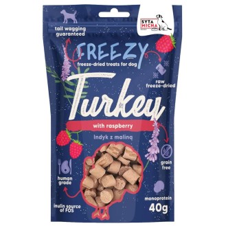 Syta Micha Przysmak Freezy Indyk z maliną dla psa op. 40g