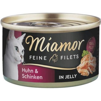 Miamor Feine Filets Adult Kurczak i szynka Mokra Karma dla kota op. 100g Puszka