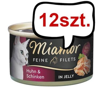 Miamor Feine Filets Adult Kurczak i szynka Mokra Karma dla kota op. 100g Puszka Pakiet 12szt.