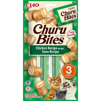 Inaba Ciao Churu Bites Chicken Wraps Tuna Przysmak dla kota op. 3x10g