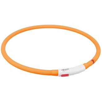 Trixie Opaska silikonowa LED dla psa kolor pomarańczowy rozm. XS-XL nr kat. 12646