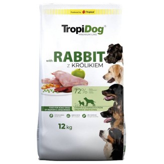 TropiDog Premium Adult Medium/Large Rabbit Sucha Karma dla psa op. 12kg