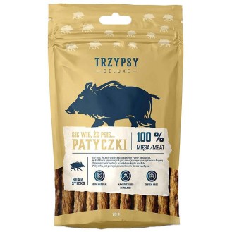 Trzypsy Deluxe Się Wie, że Psie...Patyczki z Dzika Przysmaki dla psa op. 70g