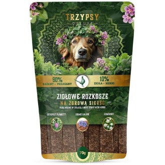 Trzypsy Deluxe Ziołowe Rozkosze Na Zdrową Sierść Przysmaki dla psa op. 70g