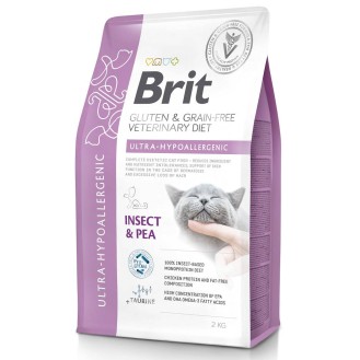Brit Veterinary Diet Ultra-Hypoallergenic Insect&Pea Sucha Karma dla kota op. 2kg