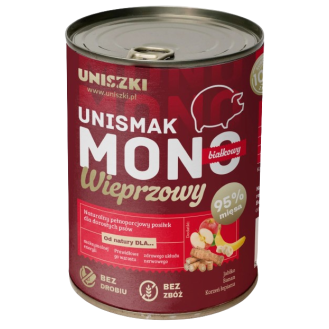 Uniszki Unismak Adult Mono Wieprzowina Mokra Karma dla psa op. 400g