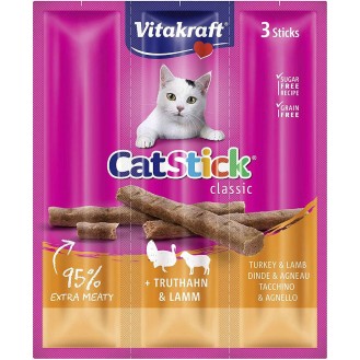 Vitakraft Kabanosy Cat Stick Mini indyk i jagnięcina dla kota op. 3szt.