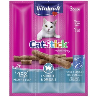 Vitakraft Kabanosy Cat Stick Mini flądra z omega-3 dla kota op. 3szt.