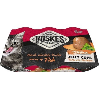 Voskes Original Jelly Cups Tuna&Shrimps (Tuńczyk&Krewetki) Przysmak dla kota op. 6x25g