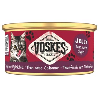 Voskes Original Jelly Tuna with Calamar (Tuńczyk z kalmarem) Mokra Karma dla kota op. 85g