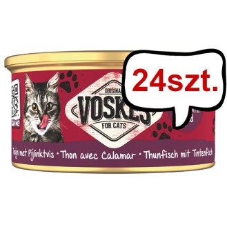 Voskes Original Jelly Tuna with Calamar (Tuńczyk z kalmarem) Mokra Karma dla kota op. 85g Pakiet 24szt.
