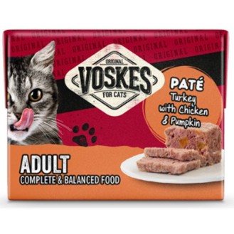 Voskes Original Adult Pate Turkey with Chicken&Pumpkin Mokra karma dla kota op. 85g