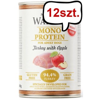 Wataha Mono Adult Turkey&Apple Mokra Karma dla psa op. 400g Pakiet 12szt.