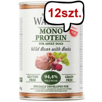 Wataha Mono Adult Wild Boar&Beets Mokra Karma dla psa op. 400g Pakiet 12szt.
