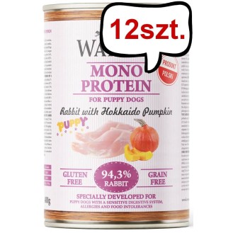 Wataha Mono Puppy Rabbit&Hokkaido Pumpkin Mokra Karma dla szczeniaka op. 400g Pakiet 12szt.