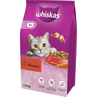 Whiskas Adult z Wołowiną Sucha Karma dla kota op. 1.4kg