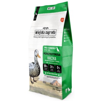 Wiejska Zagroda Adult Medium&Large Monoproteinowa Kaczka Sucha Karma dla psa op. 12kg